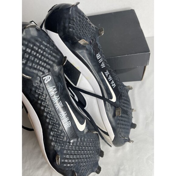 Nike Alpha Huarache Elite Black White Mens 12 Lace Up Baseball Cleats AH7524-002 - Picture 4 of 6